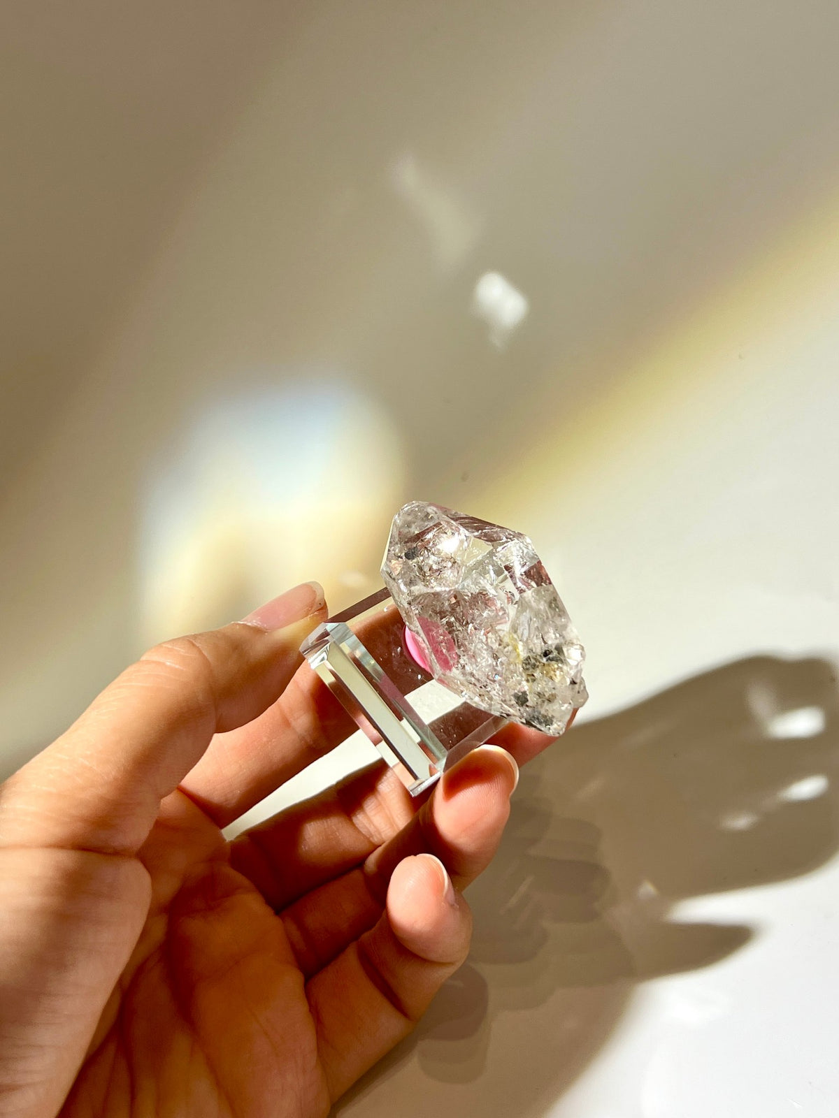 美國閃靈鑽原石17g｜Herkimer Diamond｜Imprint壓印特徵特寫