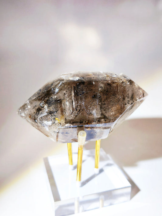 閃靈鑽 水膽閃靈鑽 水庫閃靈鑽 流沙閃靈鑽 香港閃靈鑽 閃靈鑽產地 茶晶 白水晶 herkimerdiamond water inclusions