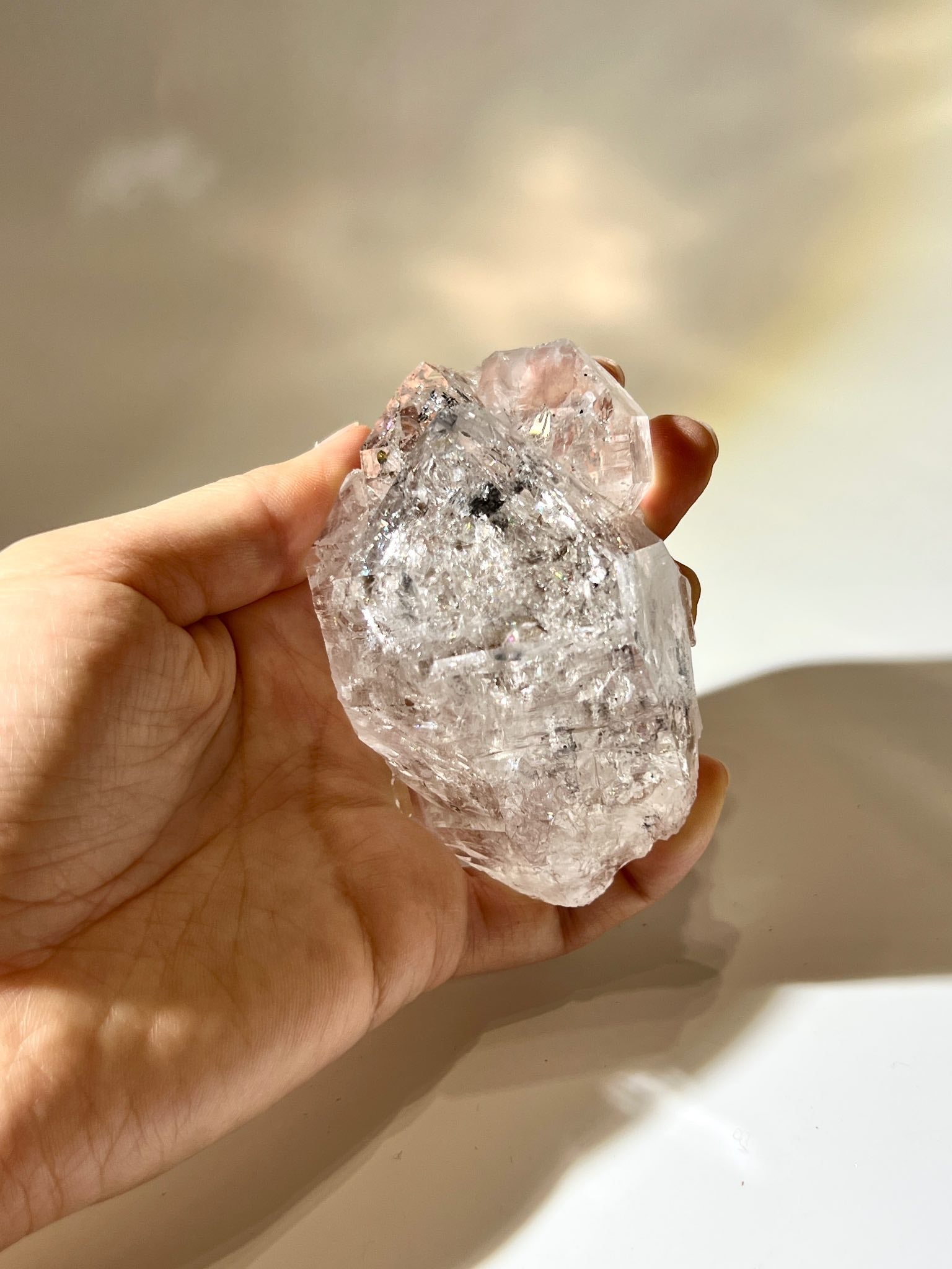 閃靈鑽 油膽閃靈鑽 閃靈鑽原石 herkimerdiamond 閃靈鑽功效 閃靈鑽水晶 什麼是閃靈鑽