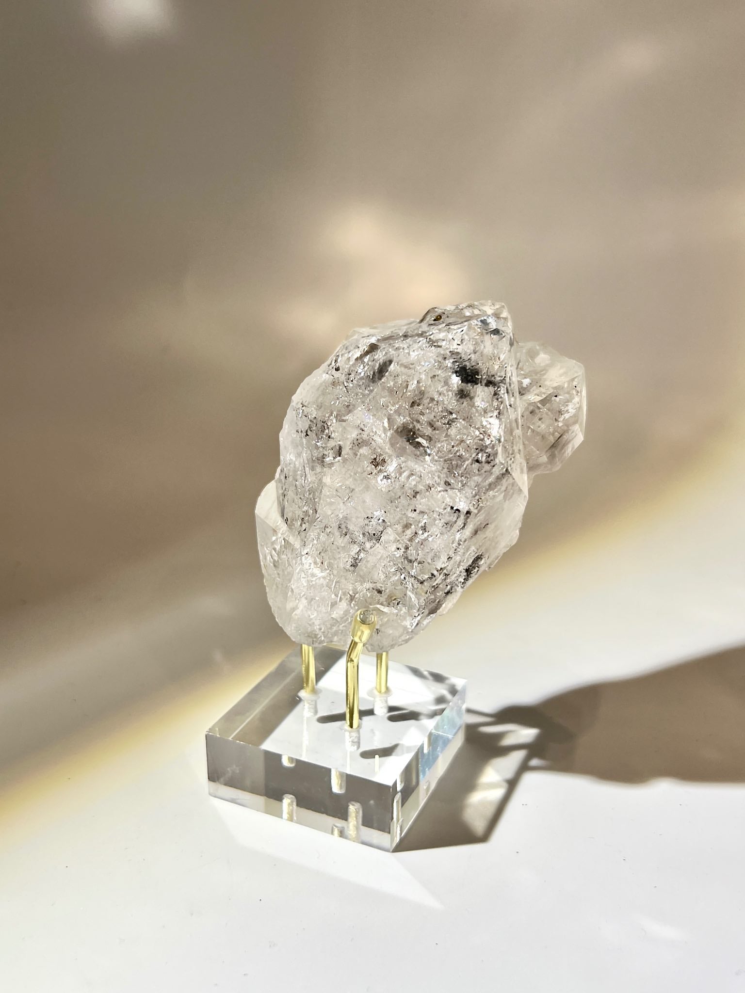 閃靈鑽 油膽閃靈鑽 閃靈鑽原石 herkimerdiamond 閃靈鑽功效 閃靈鑽水晶