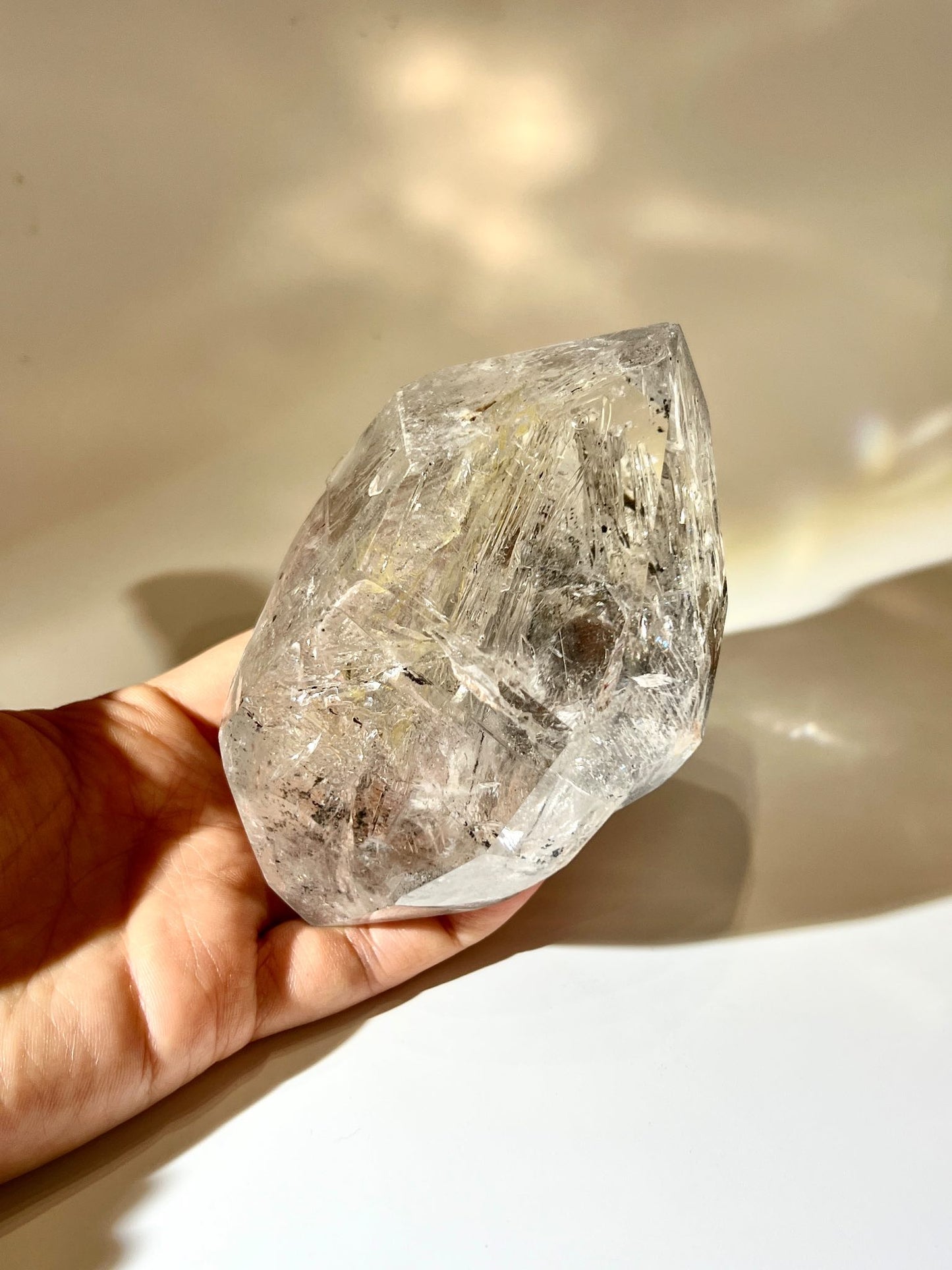 閃靈鑽 水膽閃靈鑽 流沙閃靈鑽 油膽閃靈鑽 南無水晶 香港閃靈鑽 herkimer diamond inclusion