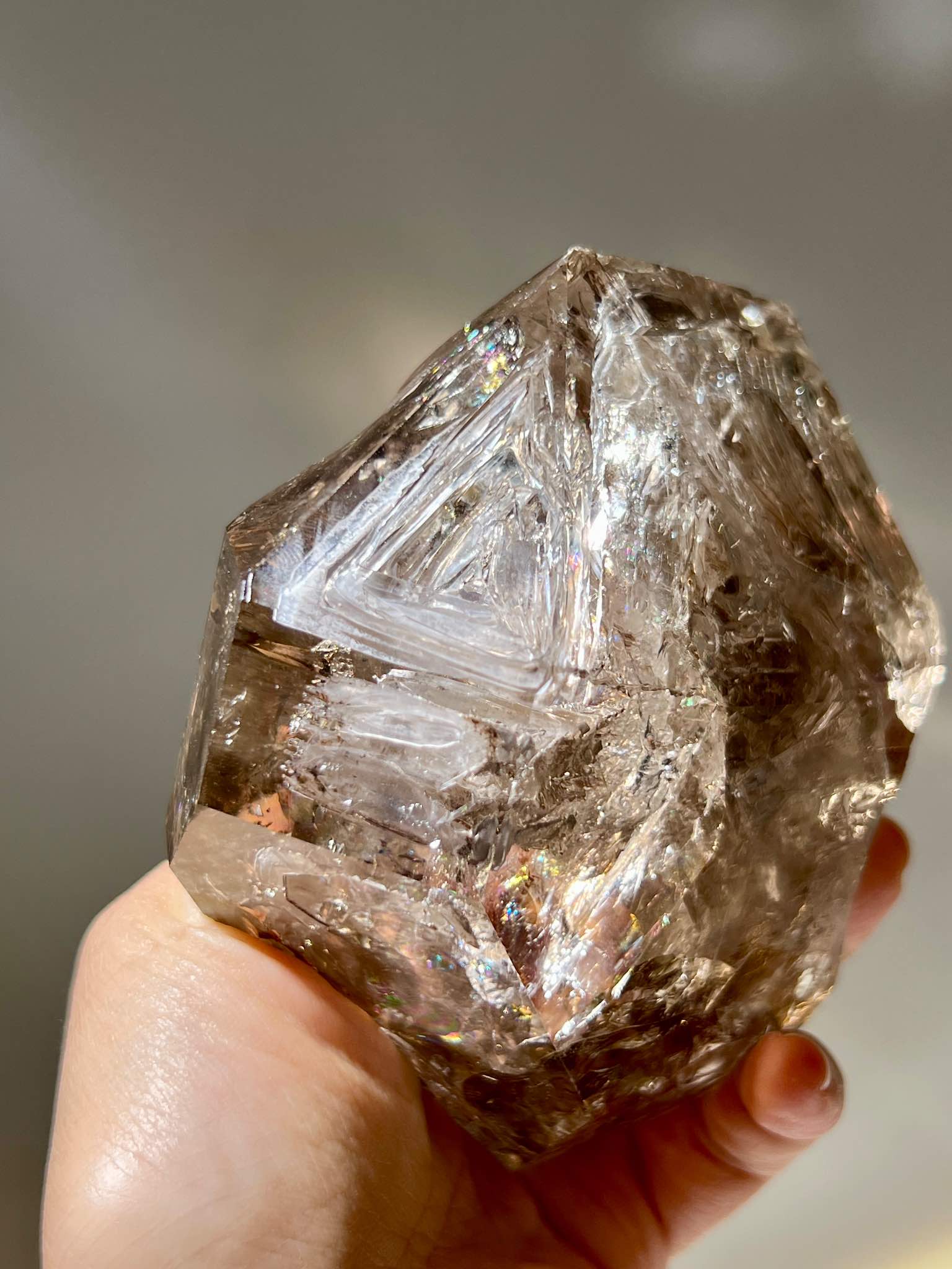 骸骨水晶 茶晶 骸骨閃靈鑽 骸骨水晶 skeletal Herkimer diamond 美國閃靈鑽 赫基蒙閃靈鑽 閃靈鑽 香港閃靈鑽 白水晶 白晶 水晶 天然水晶 南無水晶 namucrystal 骸骨空窗 空窗水晶