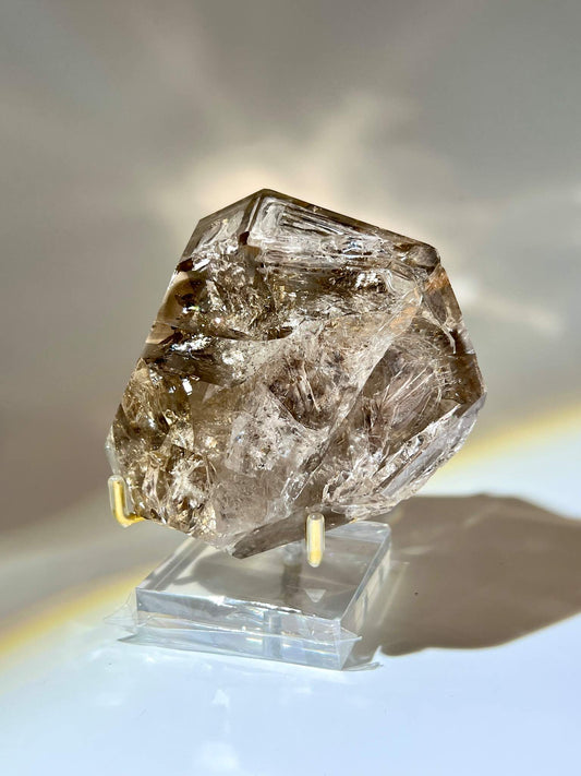 骸骨水晶 茶晶 骸骨閃靈鑽 骸骨水晶 skeletal Herkimer diamond 美國閃靈鑽 赫基蒙閃靈鑽 閃靈鑽 香港閃靈鑽 白水晶 白晶 水晶 天然水晶 南無水晶 namucrystal