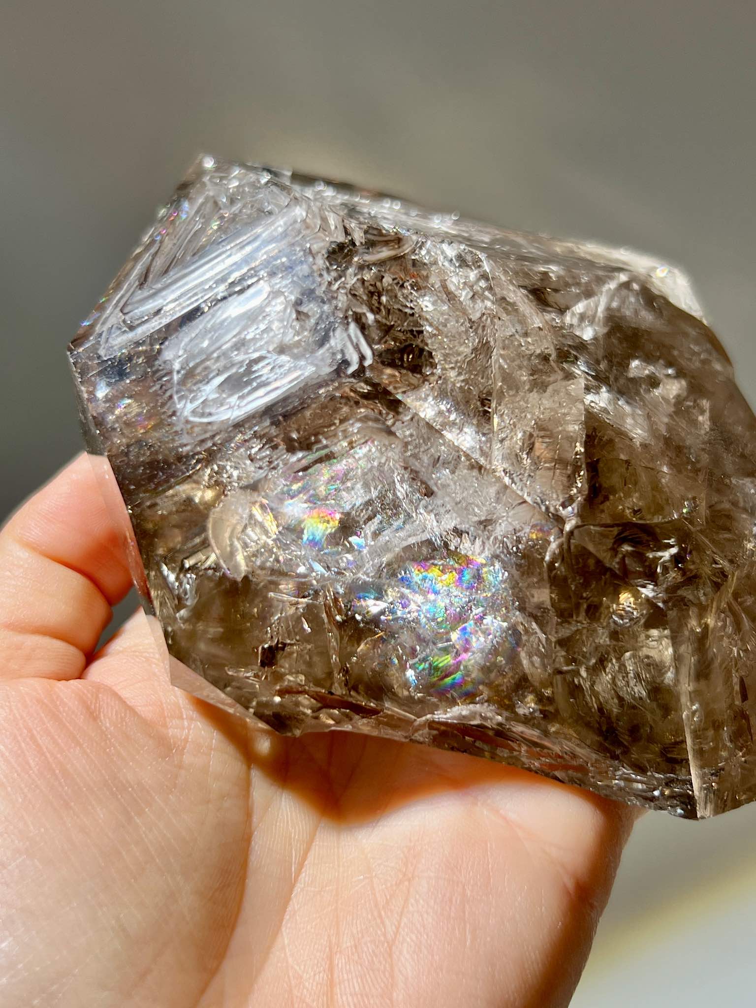水晶能量 骸骨水晶 茶晶 骸骨閃靈鑽 骸骨水晶 skeletal Herkimer diamond 美國閃靈鑽 赫基蒙閃靈鑽 閃靈鑽 香港閃靈鑽 白水晶 白晶 水晶 天然水晶 南無水晶 namucrystal 香港水晶