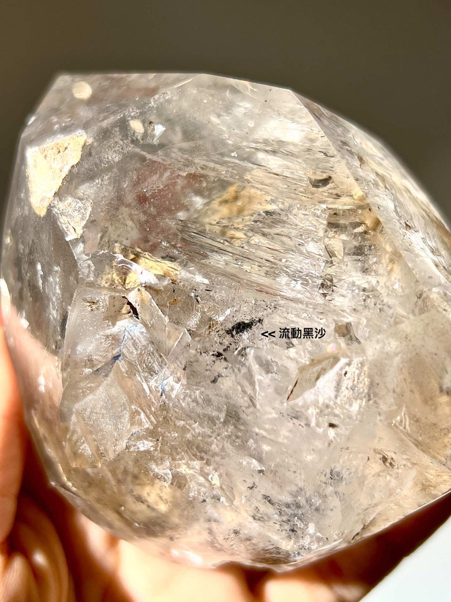 流動流沙 黑沙在閃靈鑽流沙 香港閃靈鑽 herkimerdiamond namucrystal