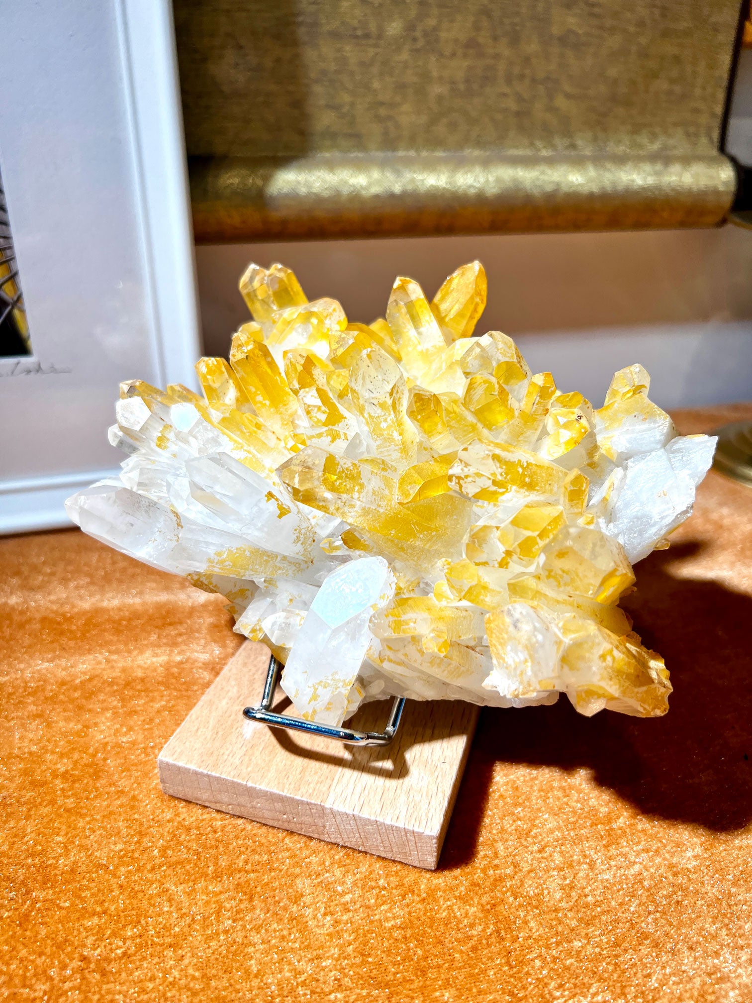 白晶簇 黃晶 黃水晶