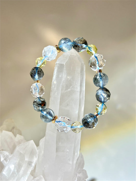 南無水晶定制 南無水晶 namucrystal 魔鬼海藍寶 海藍寶 黃晶 天然黃晶 白水晶 阿賽石 星切水晶 白晶 定制手鏈 