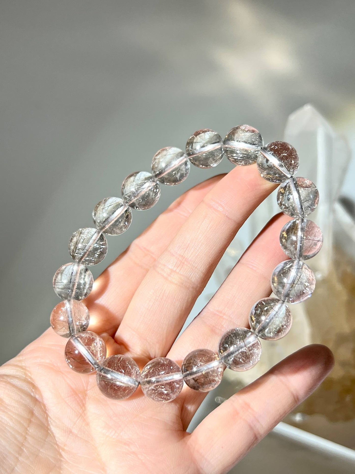 銀髮晶/白髮晶/魔鬼髮晶 11.3MM (平衡剛烈氣場・調和暴躁脾氣・柔化個人氣質)