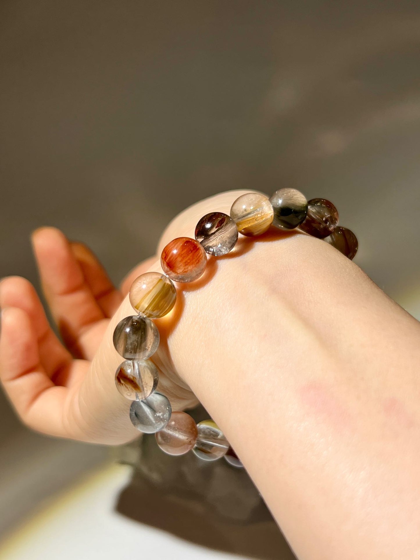 彩髮晶 髮晶手鏈 髮晶功效 彩髮晶手鏈 南無水晶 髮晶 發晶 rutilated quartz bracelet