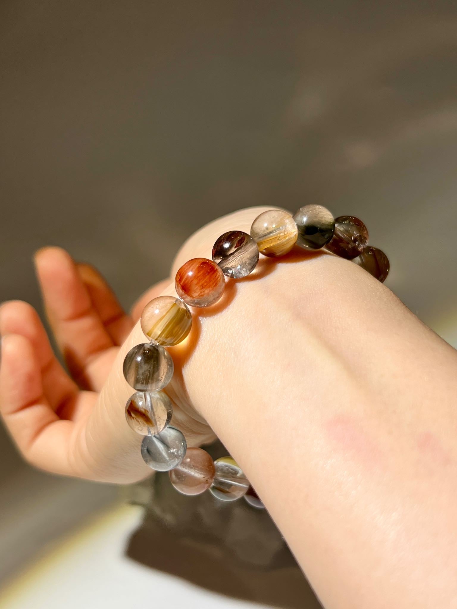 彩髮晶 髮晶手鏈 髮晶功效 彩髮晶手鏈 南無水晶 髮晶 發晶 rutilated quartz bracelet