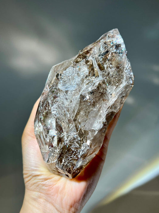 骸骨閃靈鑽 骸骨水晶 skeletal Herkimer diamond 美國閃靈鑽 赫基蒙閃靈鑽 閃靈鑽 香港閃靈鑽 白水晶 白晶 水晶 天然水晶 南無水晶 namucrystal 骨幹水晶 骨幹閃靈鑽 香港水晶店