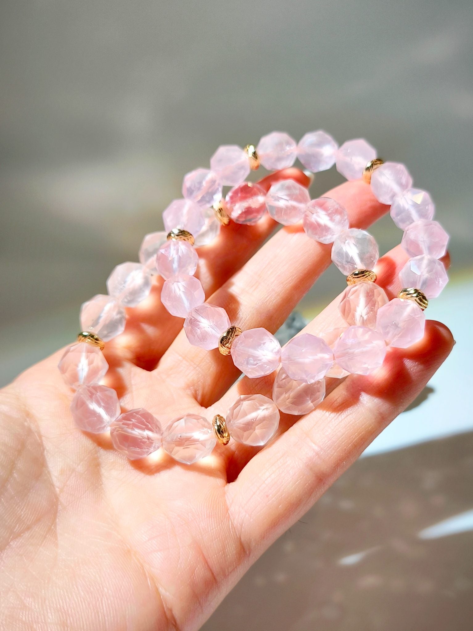 namu crystal 南無水晶 粉晶 星切粉晶 starcut Rose quartz bracelet 招桃花 增加人緣 星切水晶 