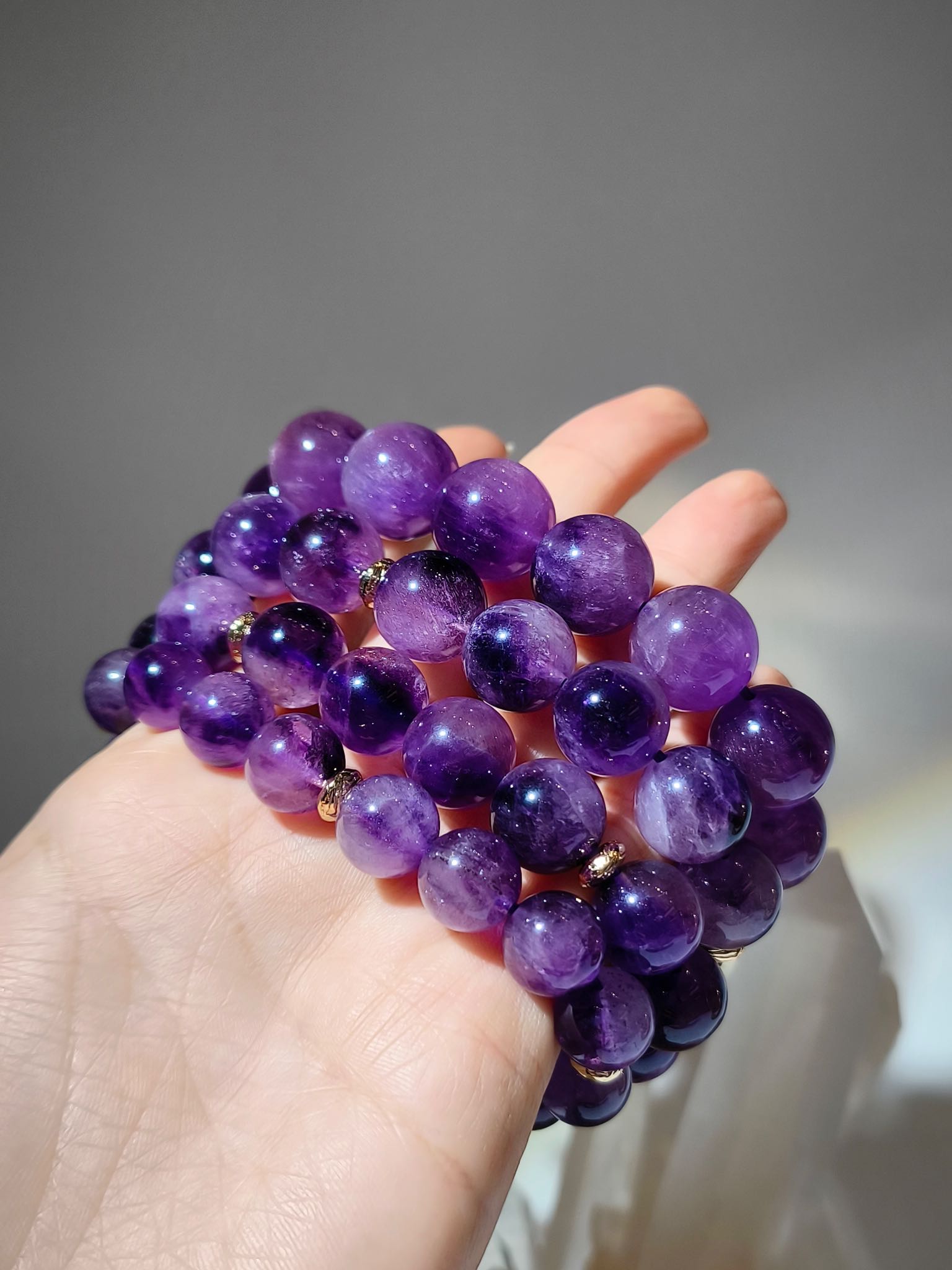 紫超七手串14MM+ | 天然貓眼| 高貴紫羅蘭色調– 南無水晶Namucrystal