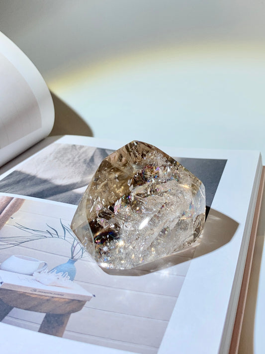 香檳金茶晶（爆光彩虹）