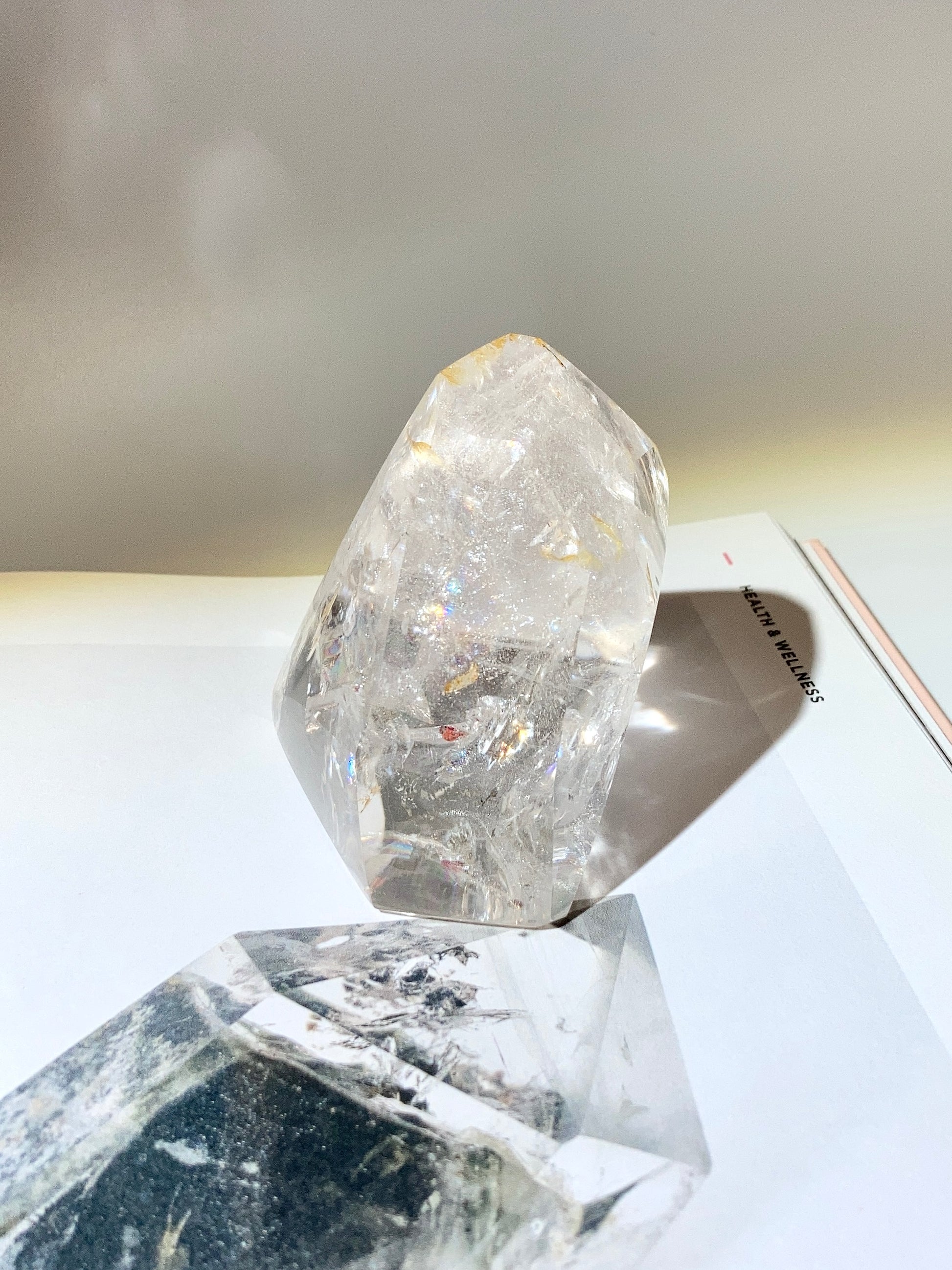 切角白水晶（彩虹)