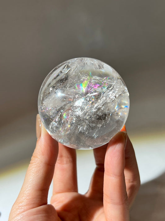 白水晶球 彩虹球 水晶球 白晶球 水晶球功效 白水晶淨化 