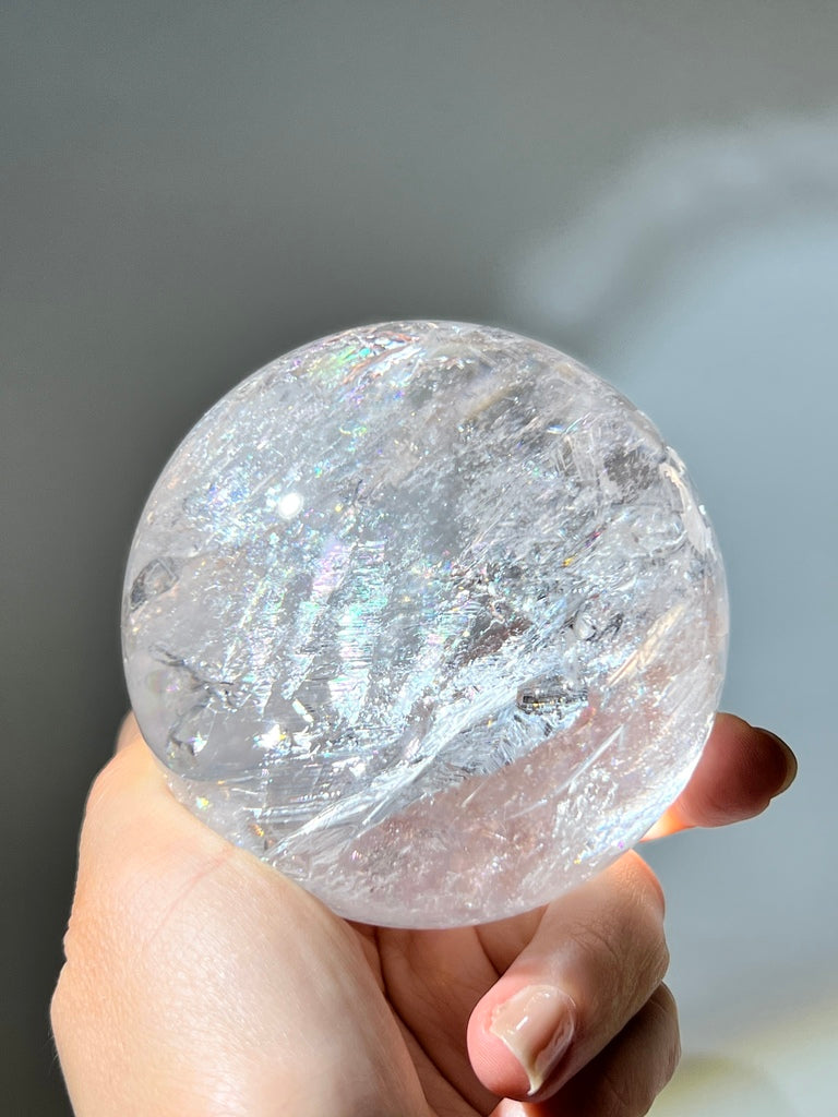 水晶球 彩虹球 白水晶 阿賽水晶 白阿賽 晶球功效