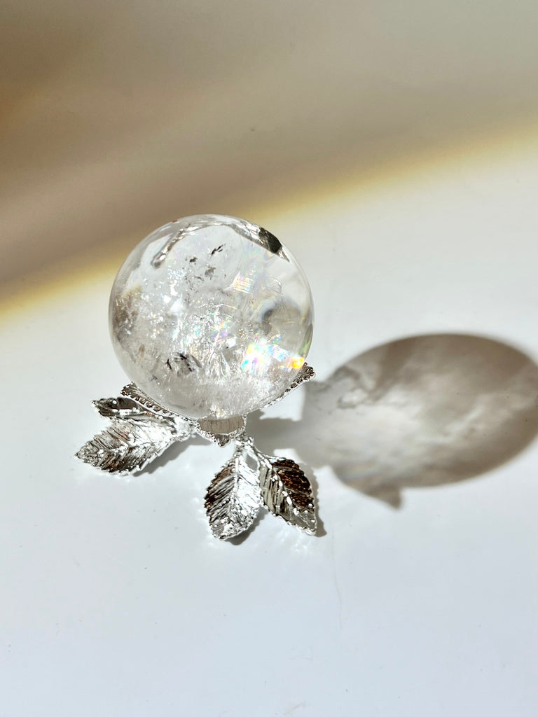 白水晶球 彩虹晶球 水晶球 白水晶 水晶功效